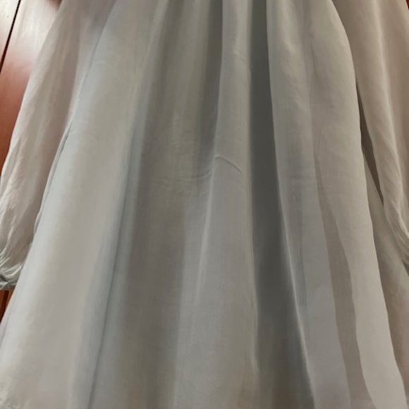 Italian Silk Flowy Pale Blue Top NWOT - Picture 14 of 15